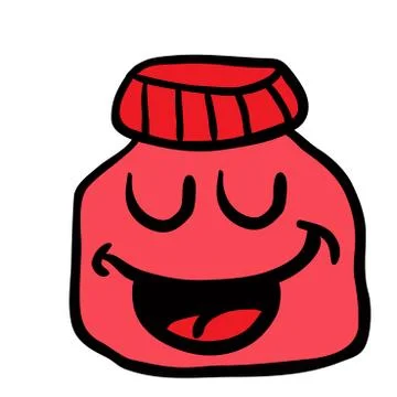 Happy jam jar Stock Illustration