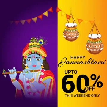 Happy Janmashtami. Stock Illustration