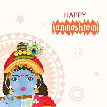 Happy Janmashtami. Stock Illustration