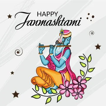 Happy Janmashtami. Stock Illustration