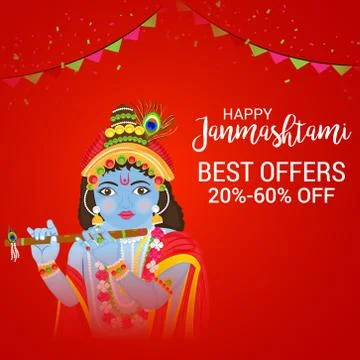 Happy Janmashtami. Stock Illustration