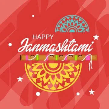 Happy Janmashtami. Stock Illustration