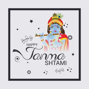 Happy Janmashtami. Stock Illustration