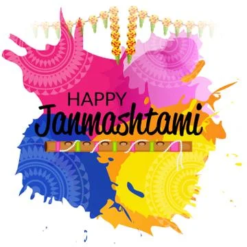 Happy Janmashtami. Stock Illustration