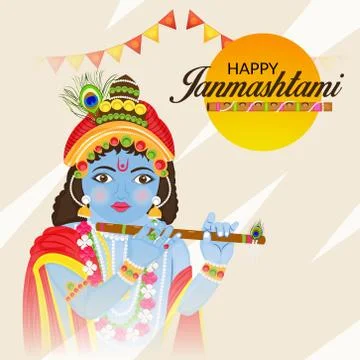 Happy Janmashtami. Stock Illustration