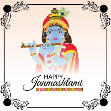 Happy Janmashtami. Stock Illustration