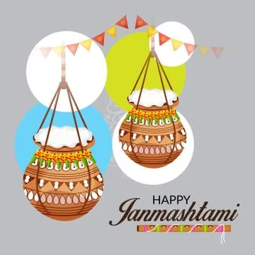 Happy Janmashtami. Stock Illustration