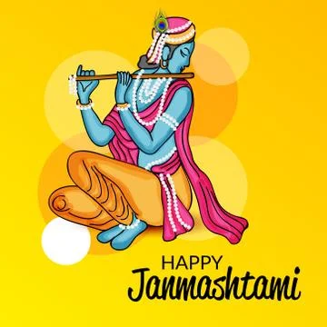 Happy Janmashtami. Stock Illustration
