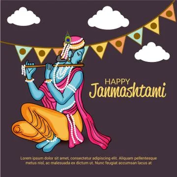 Happy Janmashtami. Stock Illustration