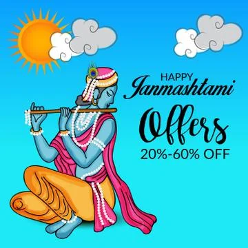 Happy Janmashtami. Stock Illustration