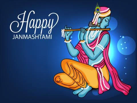 Happy Janmashtami. Stock Illustration