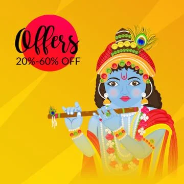 Happy Janmashtami. Stock Illustration