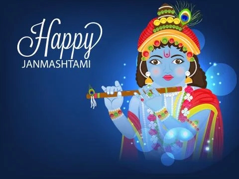 Happy Janmashtami. Stock Illustration