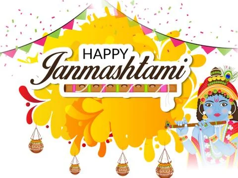 Happy Janmashtami. Stock Illustration