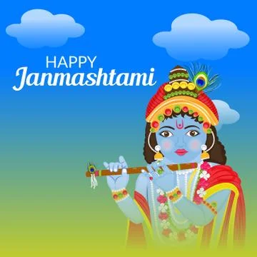 Happy Janmashtami. Stock Illustration