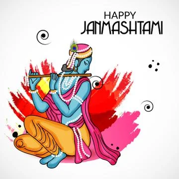Happy Janmashtami. Stock Illustration