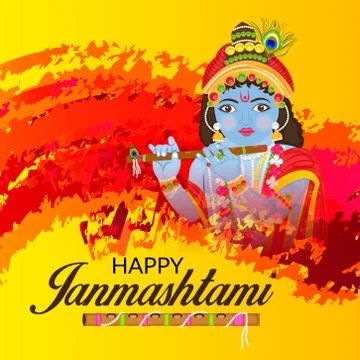 Happy Janmashtami. Stock Illustration