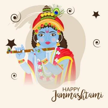 Happy Janmashtami. Stock Illustration