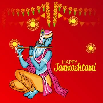 Happy Janmashtami. Stock Illustration