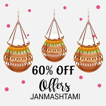 Happy Janmashtami. Stock Illustration