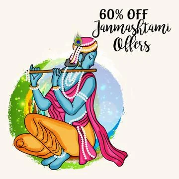 Happy Janmashtami. Stock Illustration