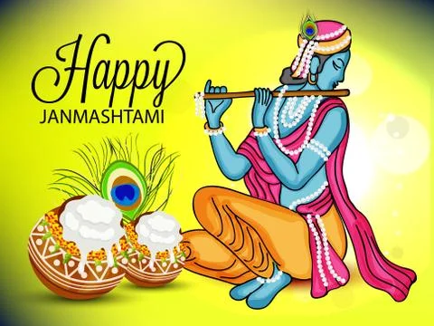 Happy Janmashtami. Stock Illustration