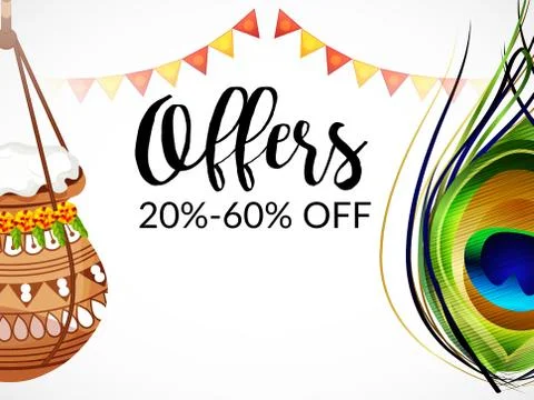 Happy Janmashtami. Stock Illustration