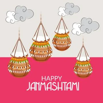 Happy Janmashtami. Stock Illustration