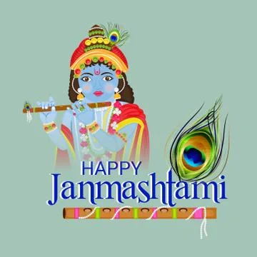 Happy Janmashtami. Illustrazione stock