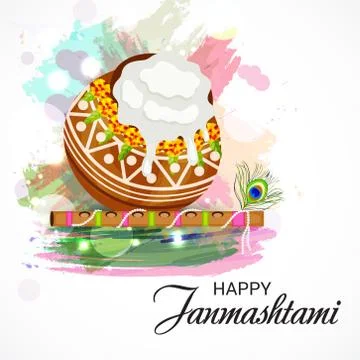 Happy Janmashtami. Stock Illustration