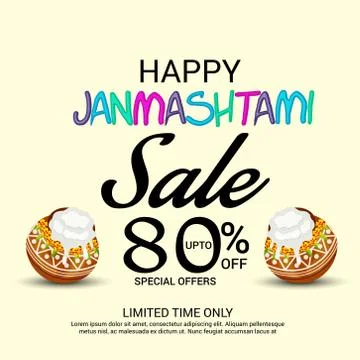 Happy Janmashtami. Stock-Illustration