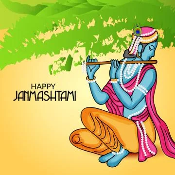 Happy Janmashtami. Stock Illustration