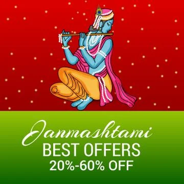 Happy Janmashtami. Stock Illustration