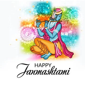 Happy Janmashtami. Stock Illustration