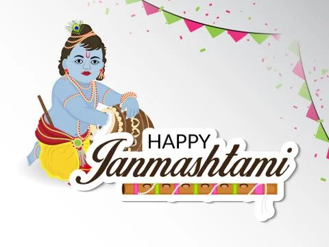 Happy Janmashtami. Stock Illustration