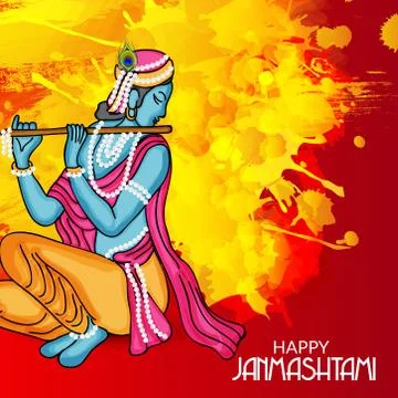 Happy Janmashtami. Stock Illustration