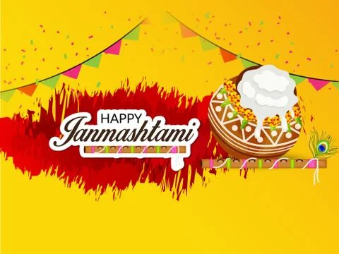 Happy Janmashtami. Stock Illustration