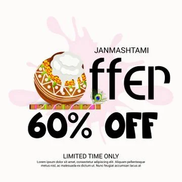 Happy Janmashtami. Stock Illustration