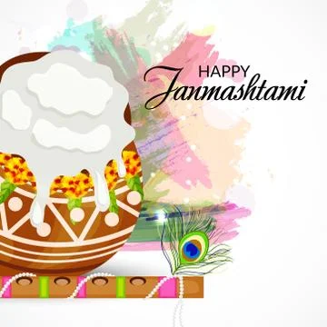 Happy Janmashtami. Stock Illustration