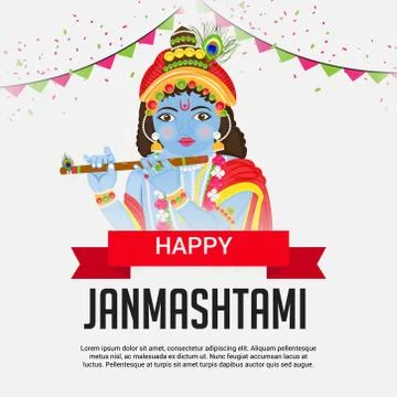 Happy Janmashtami. Stock Illustration