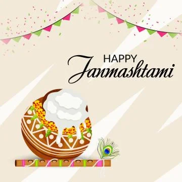 Happy Janmashtami. Illustrazione stock