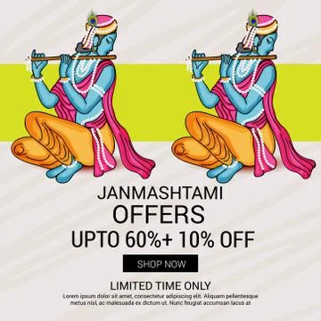 Happy Janmashtami. Stock Illustration