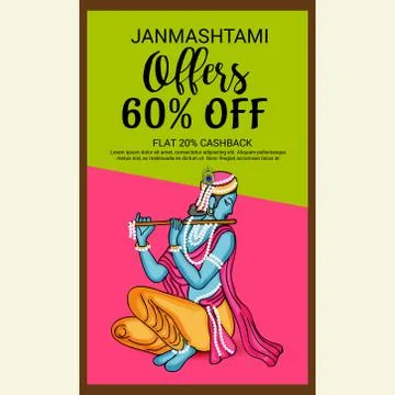 Happy Janmashtami. Stock Illustration