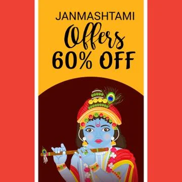 Happy Janmashtami. Stock Illustration
