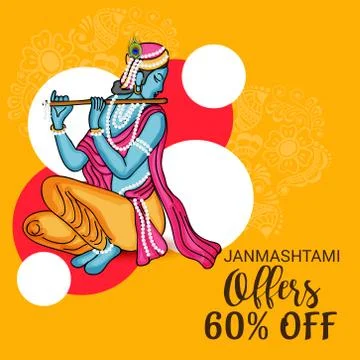 Happy Janmashtami. Stock Illustration
