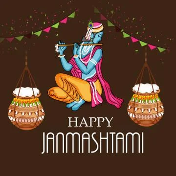 Happy Janmashtami. Stock Illustration