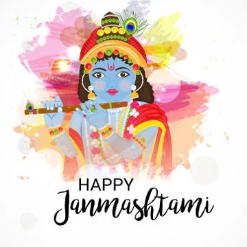 Happy Janmashtami. Stock Illustration