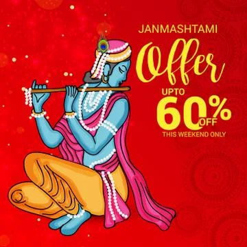 Happy Janmashtami. Illustrazione stock