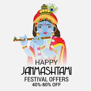 Happy Janmashtami. Stock Illustration
