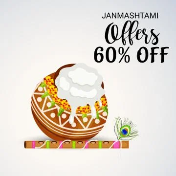 Happy Janmashtami. Stock Illustration
